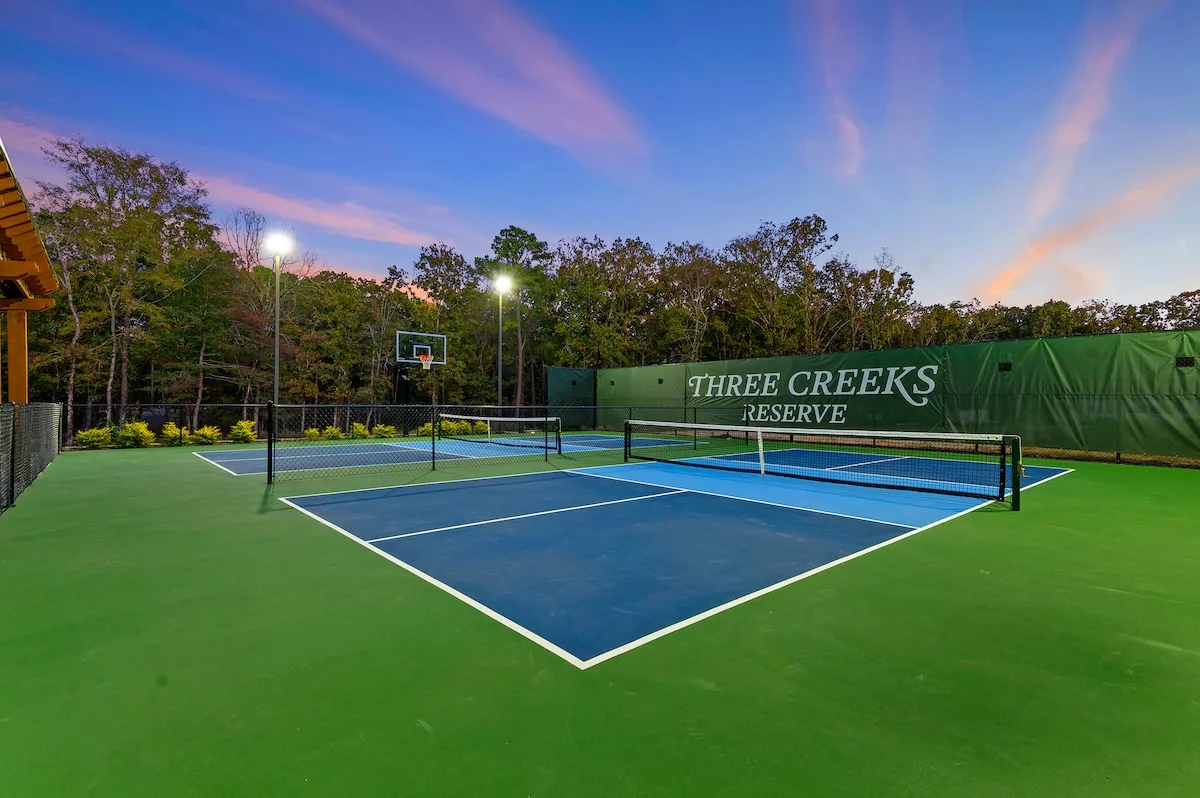 Shared Three Creeks pickleball and basketball courts