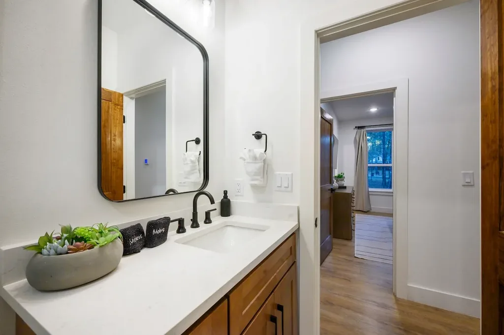 Walk-in shower in full bathroom 3