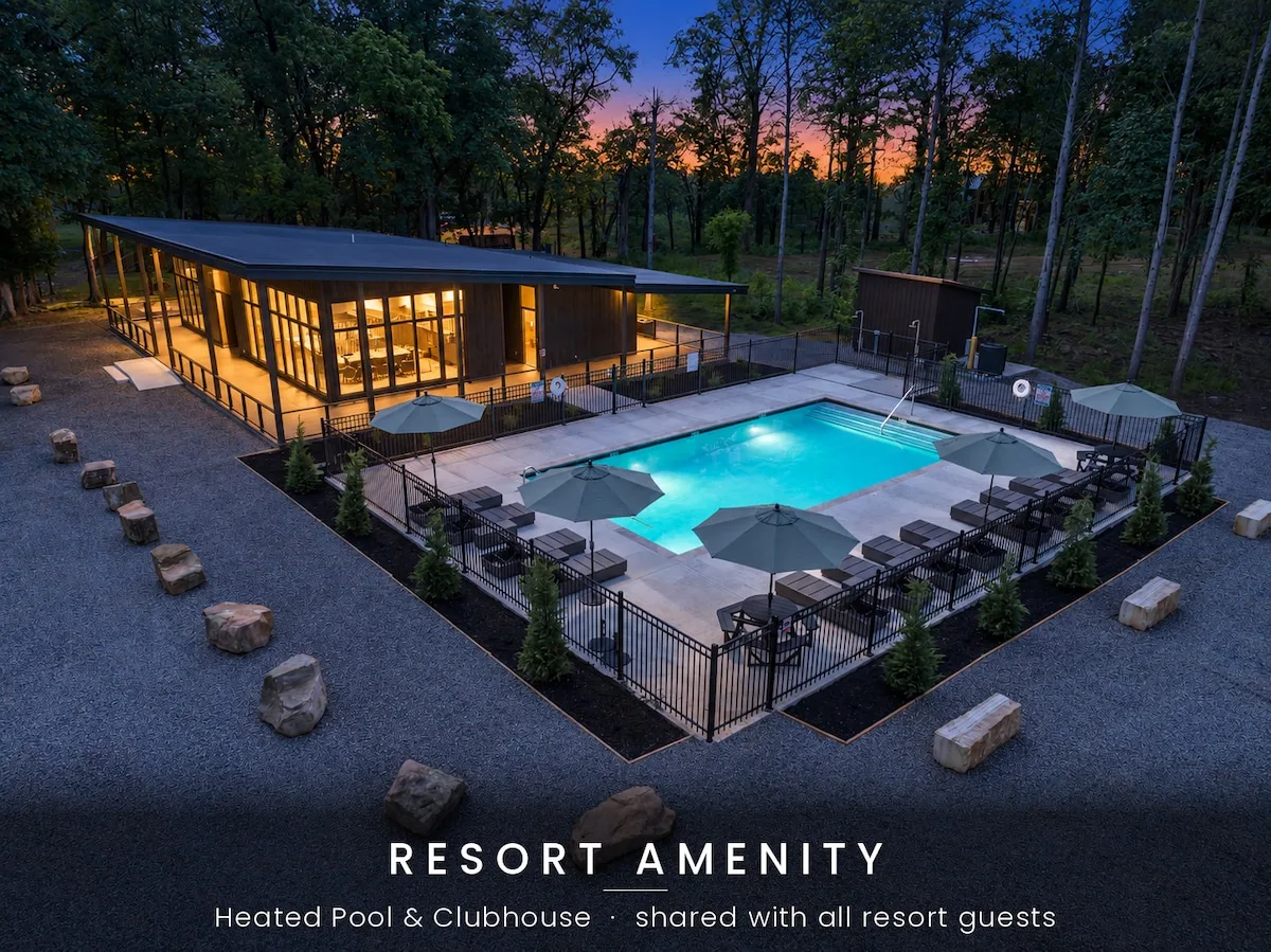 Shared heated community pool and clubhouse available to Blue Note guests