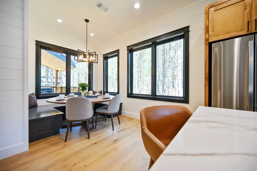 Dining area beside the Blue Note kitchen