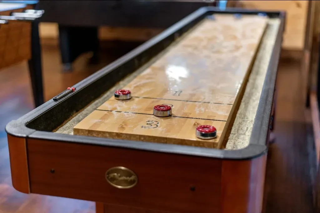 Shuffleboard table at Cami's Campout