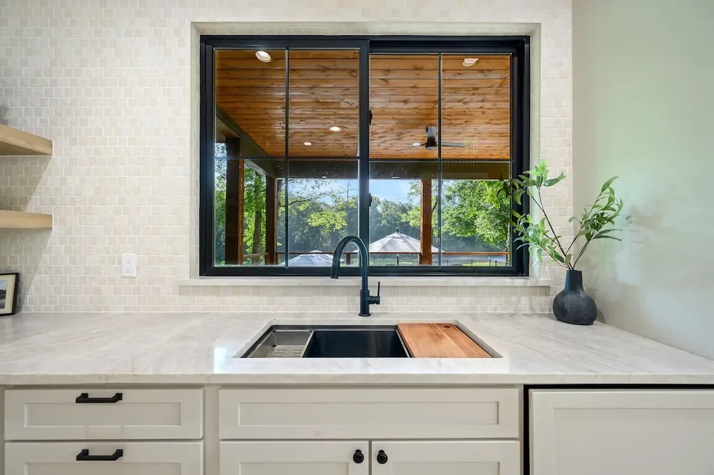 Kitchen sink window at Clearwater in Broken Bow