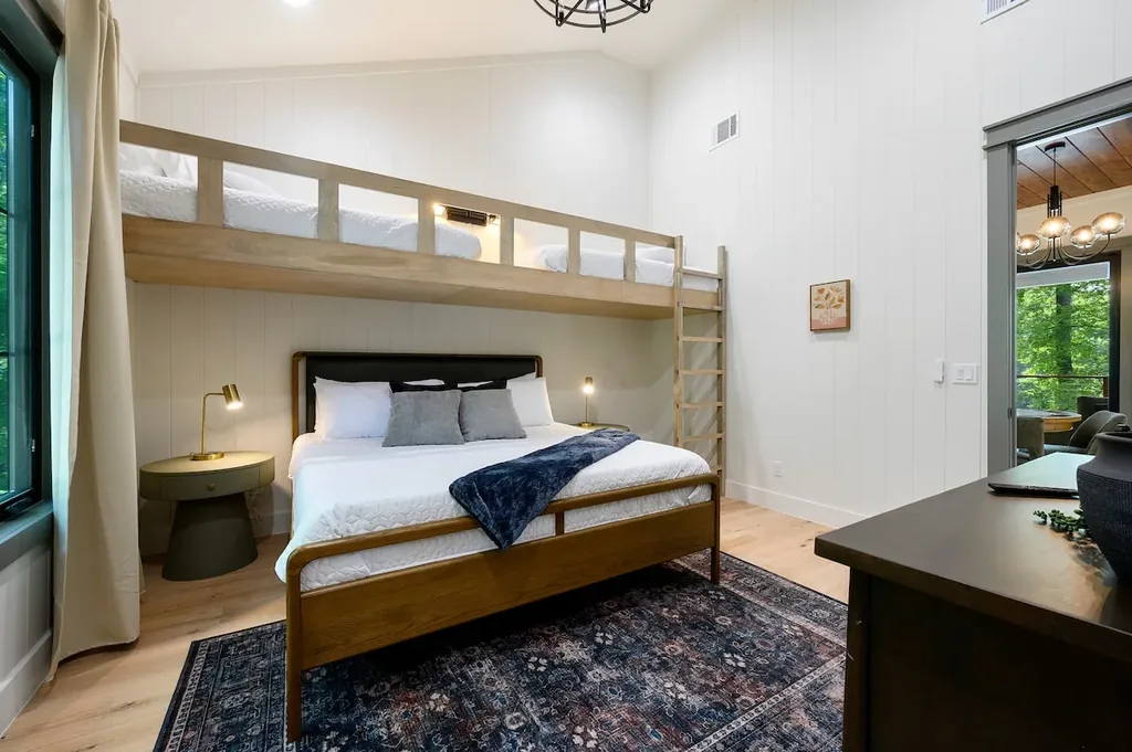 Upstairs family king suite at Clearwater in Broken Bow