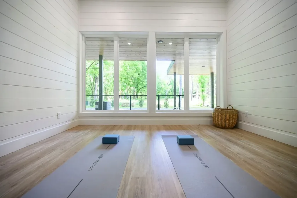 Shared resort yoga room available to Clearwater guests
