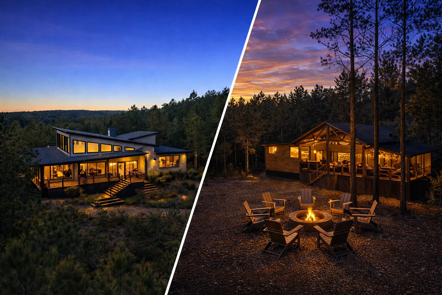 The Compound — Arcadia and Avalon side by side