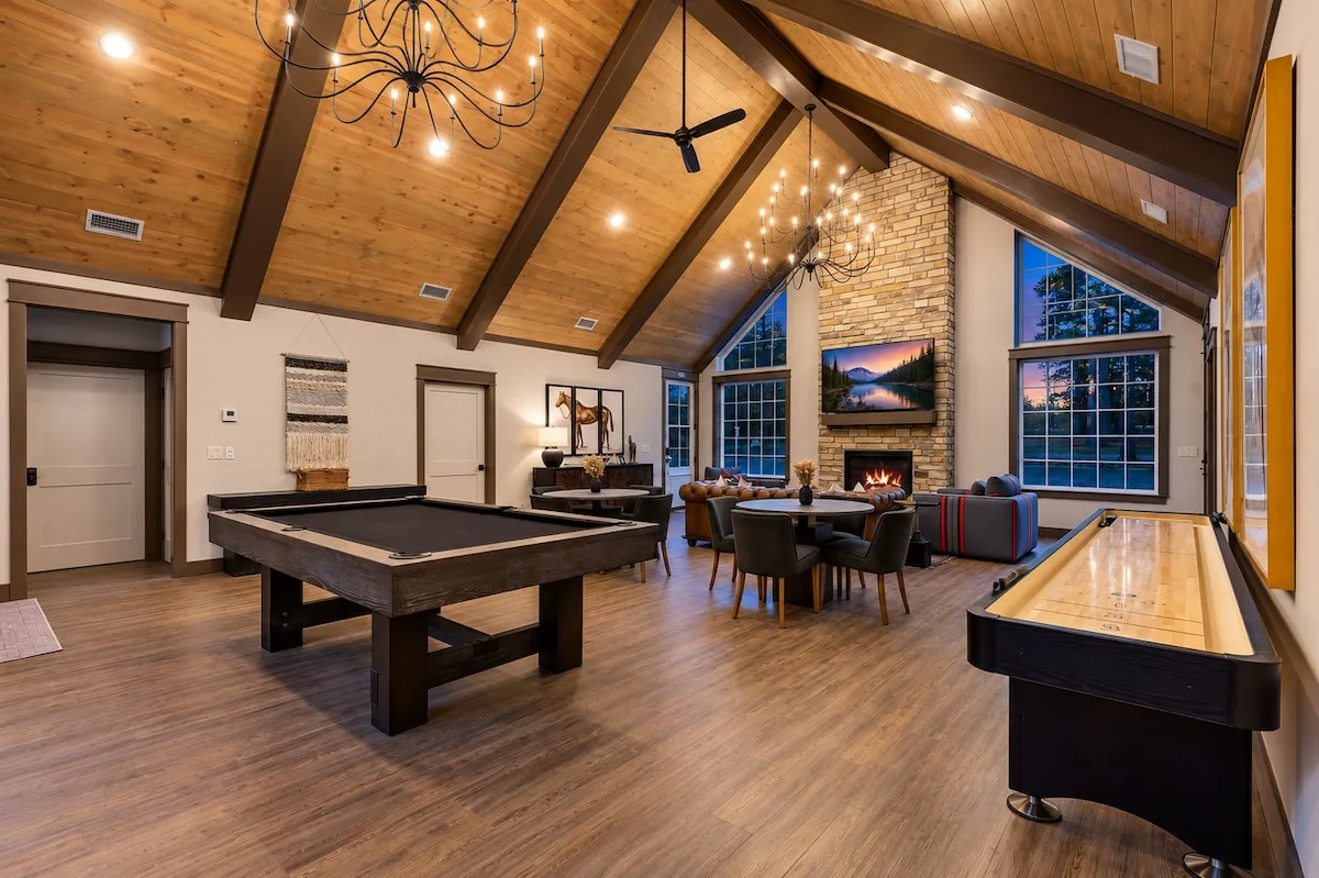 Shared Three Creeks clubhouse game room