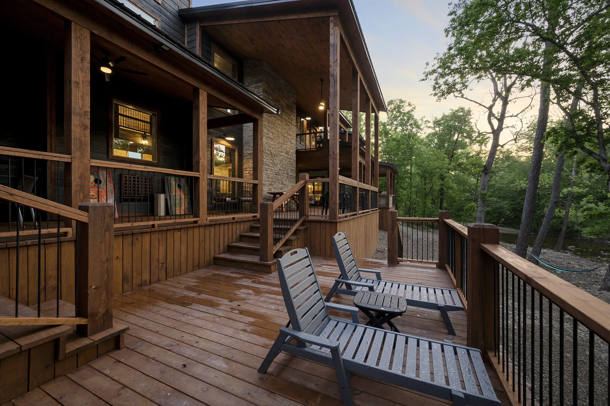 Interior view of Dreams & Streams luxury cabin in Hochatown, Broken Bow