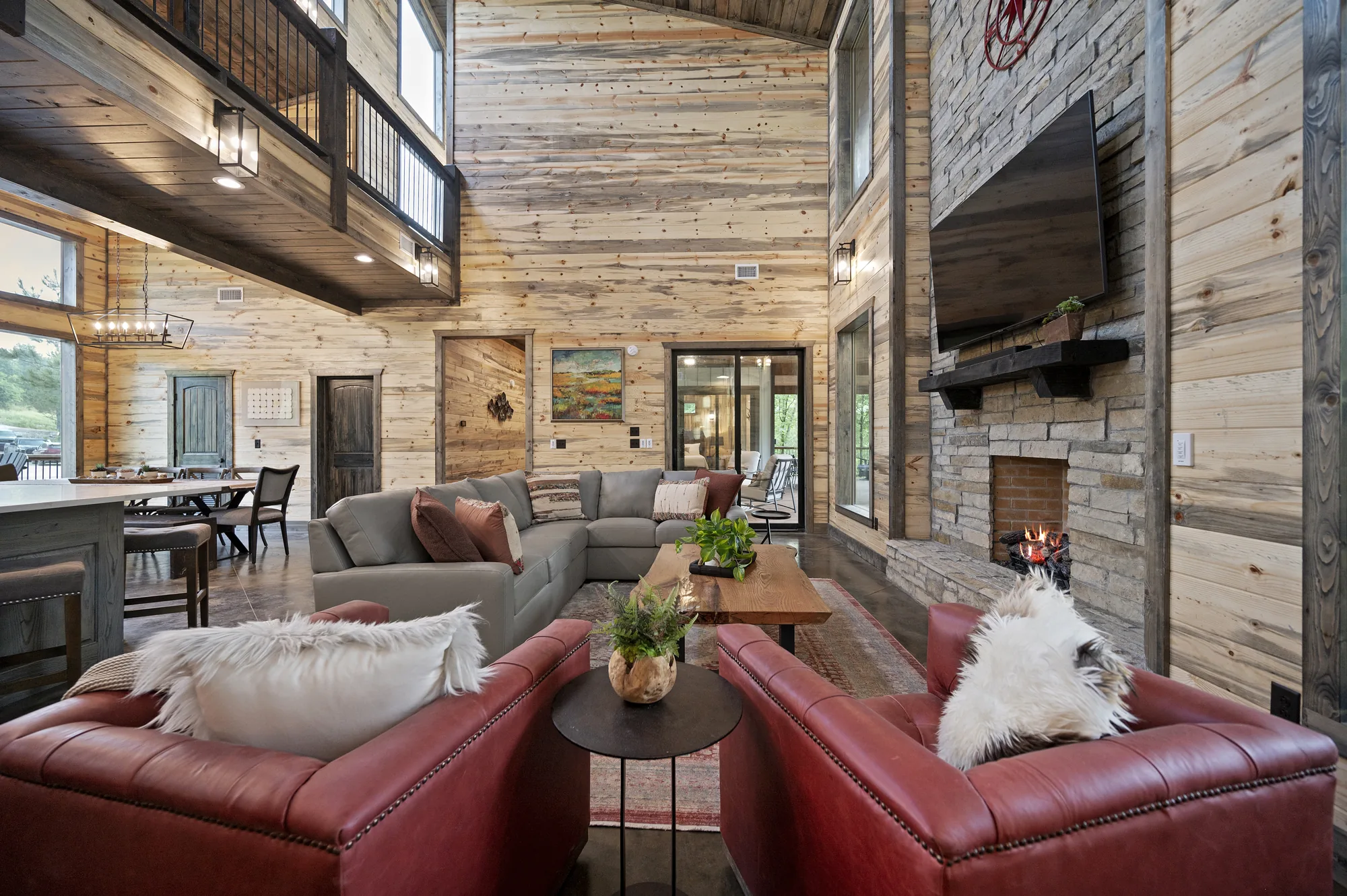 Smart TV lounge area at Dreams & Streams
