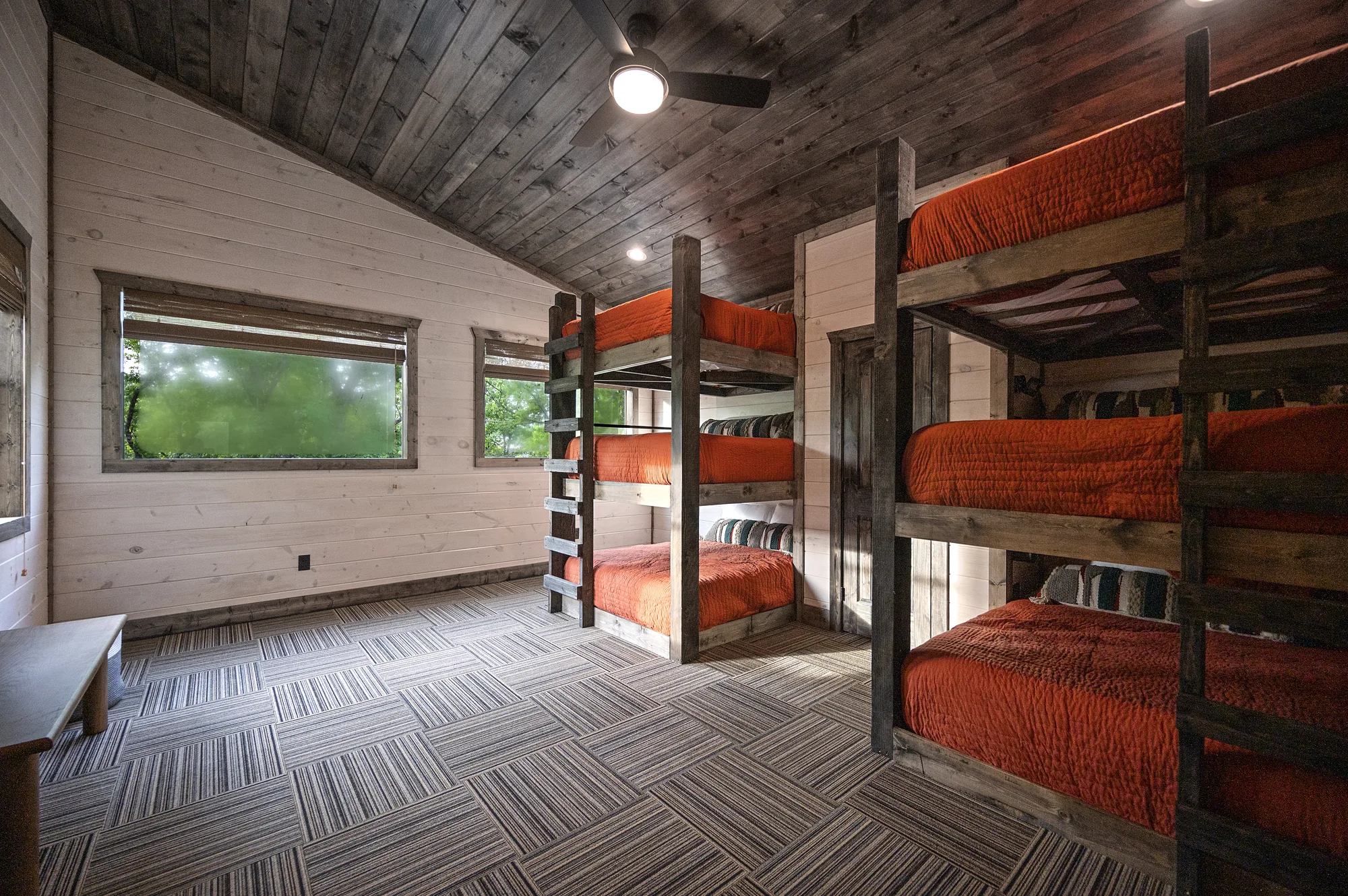 Cozy bunk bed setup at Dreams & Streams