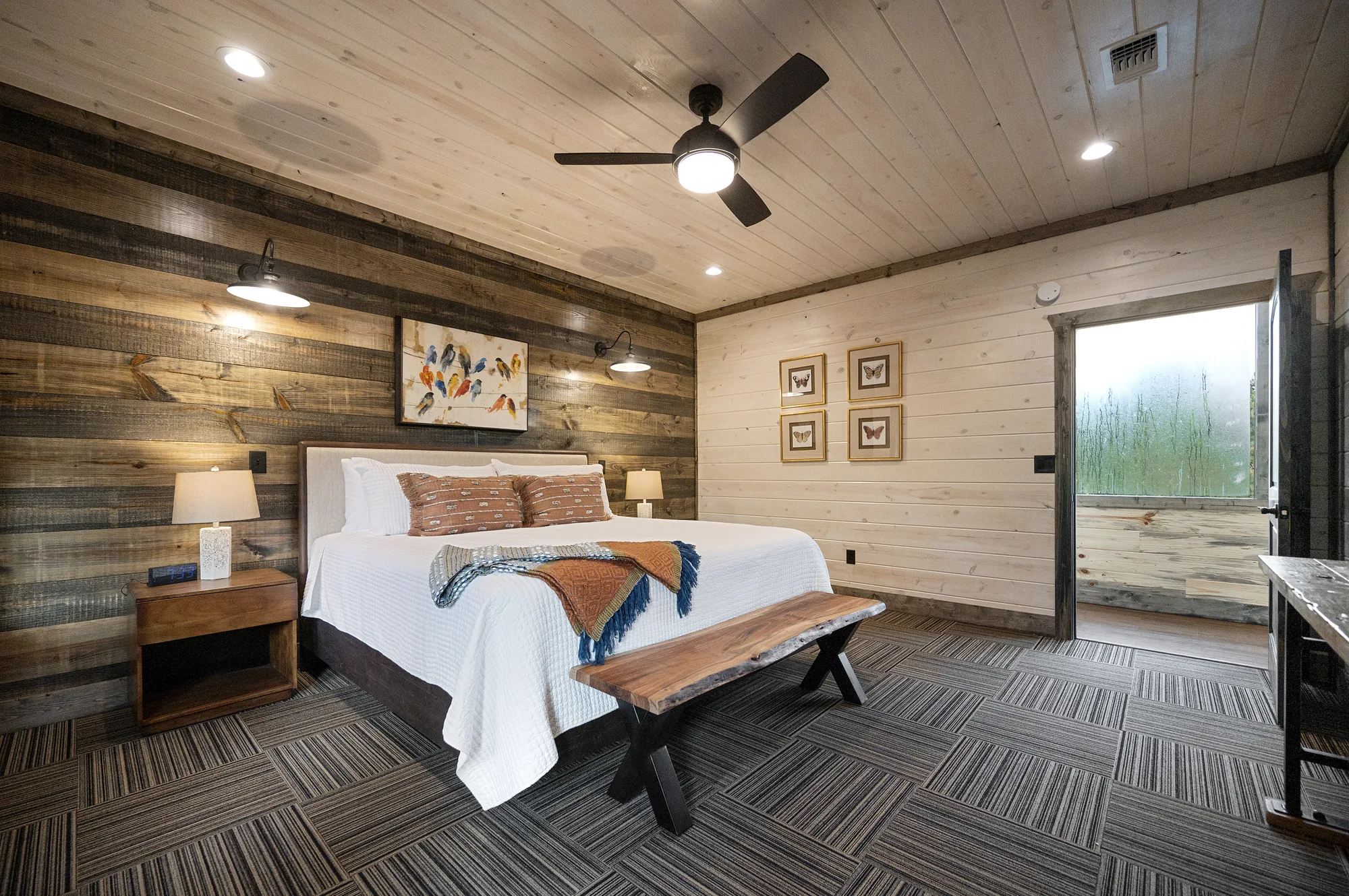 Cozy bunk bed setup at Dreams & Streams