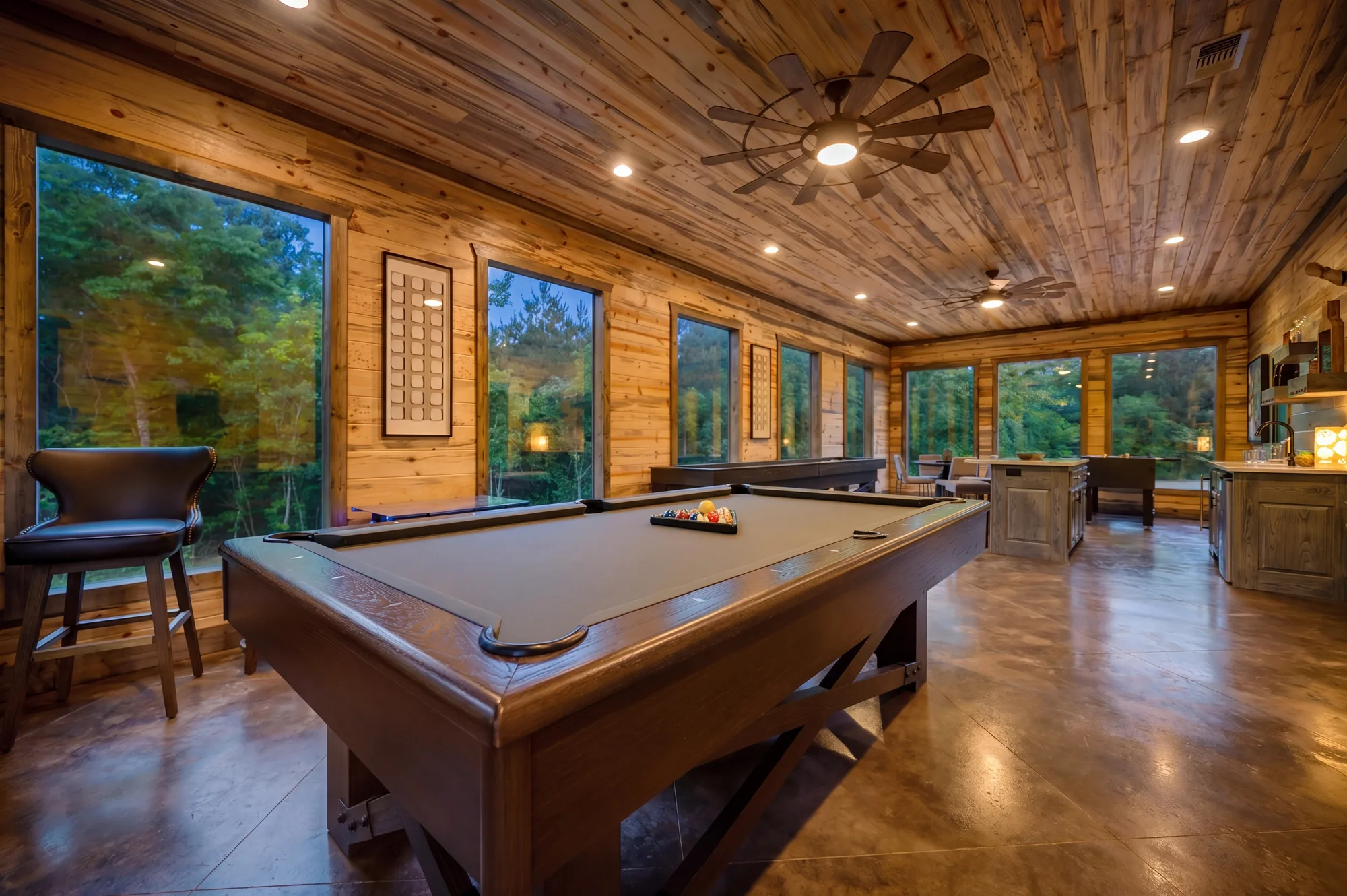 Game room with pool, shuffleboard, and arcade at Dreams & Streams