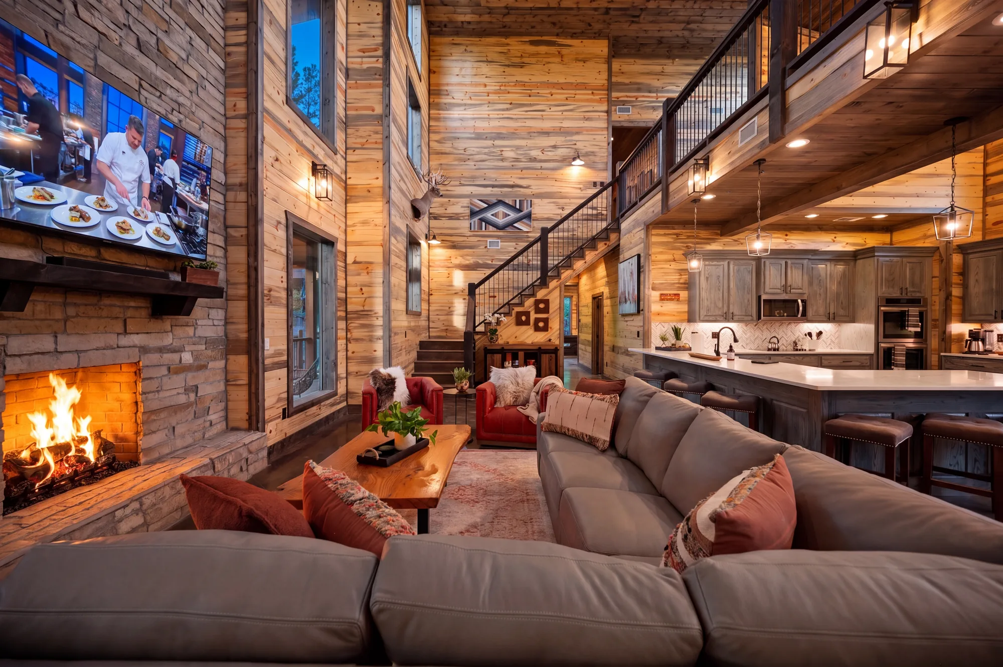 Cozy seating nook at Dreams & Streams