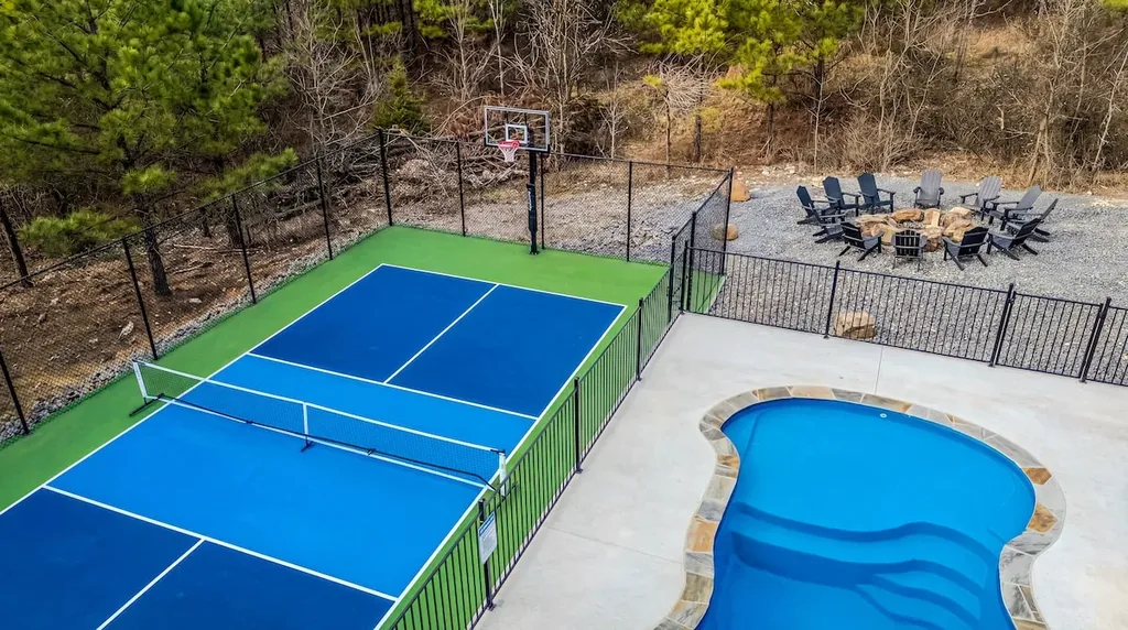 The Jade pool sport court at Imperial Jade in Broken Bow