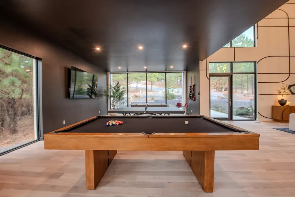 Pool table in The Jade game room