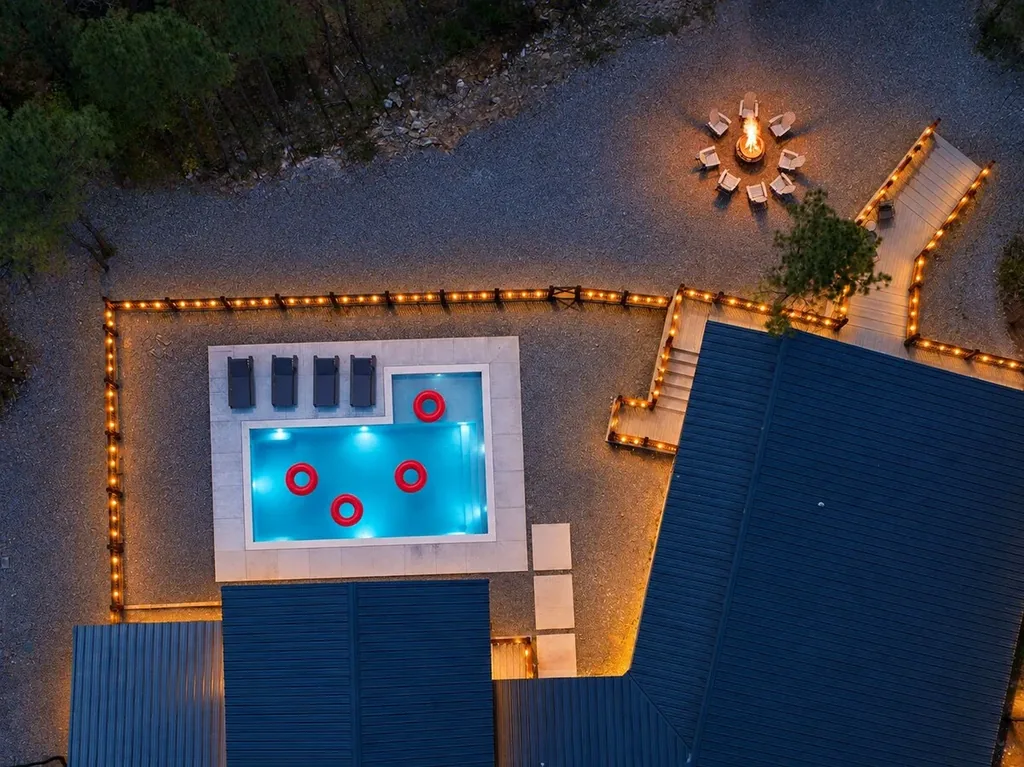 Miko Chukka — Cool off in your private pool at night, with a fire pit lounge just steps away for after-dark gatherings.